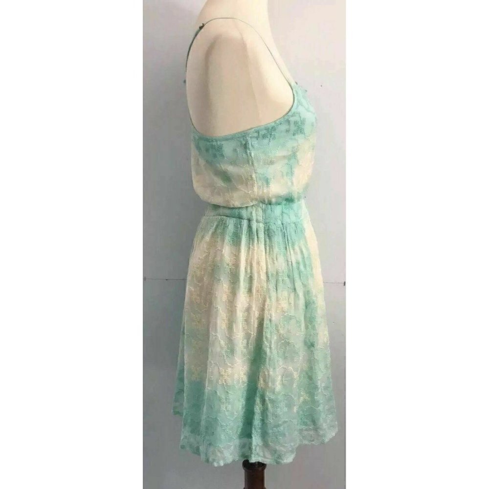 Zara Women's Green Straps Short Tank Dress Size M - Picture 4 of 6